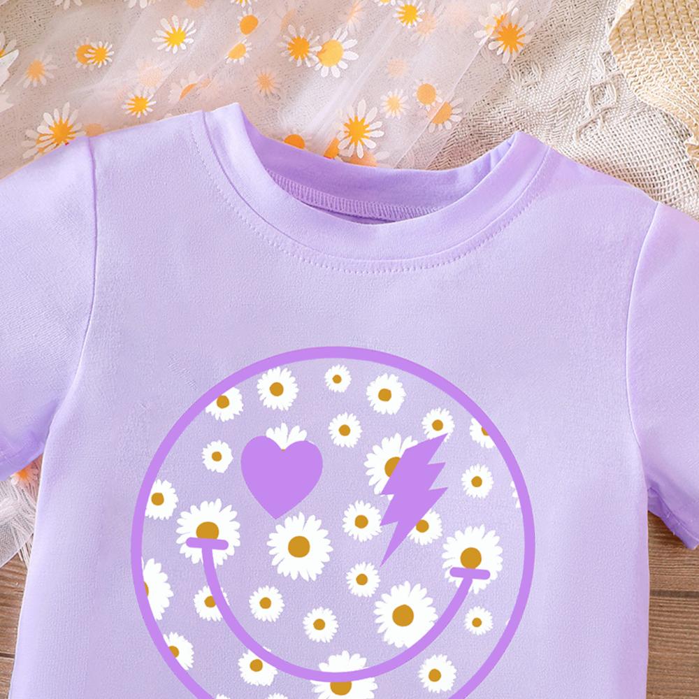 Toddlers Shirt Kids Clothes and Girls Summer Short Sleeved Printed Casual T-shirt Girl Tops