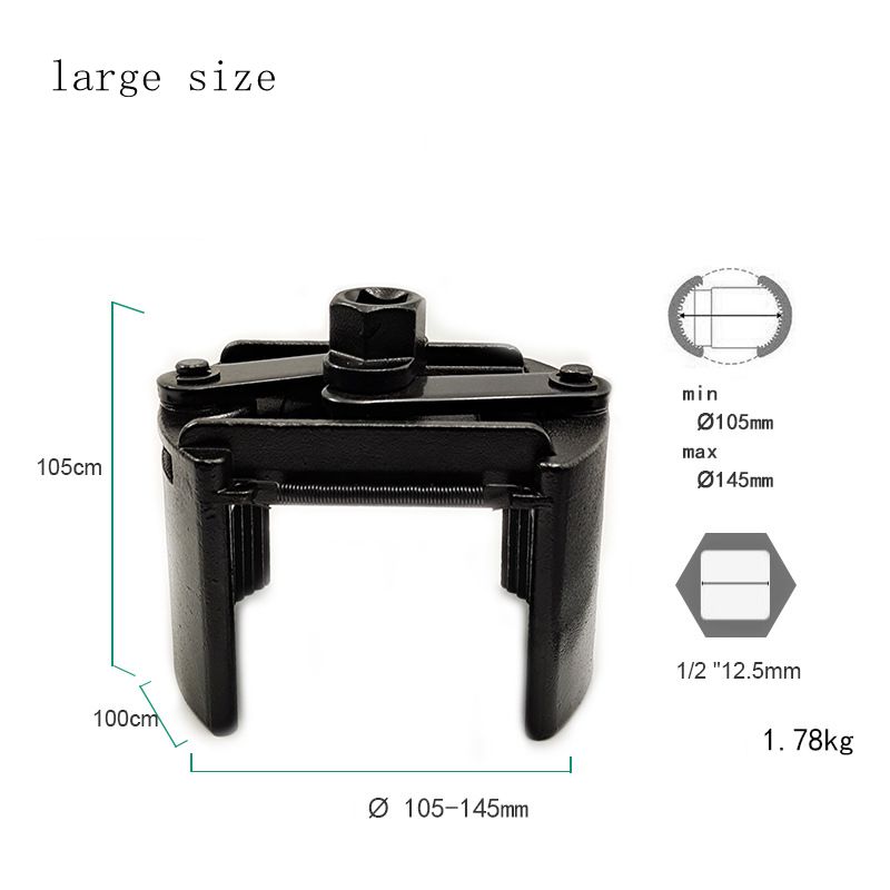 60-80/80-105/105Adjustable Two-Jaws Oil Filter Wrench Filter Filter Wrenches Remover Steel Fuel Cast Two-Claw Disassembly Tools