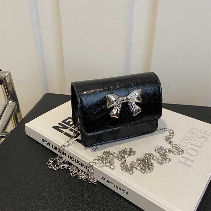 Solid Color Bowknot Single Shoulder Crossbody Square Bag Women Gift Fashion