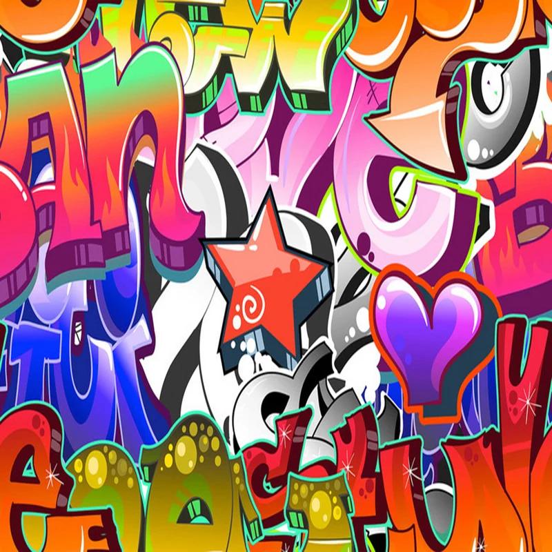 3d Colorful Graffiti Mural Wallpaper Ktv Bar Clubs Background Wall Papers Creative Home Decor Fresco