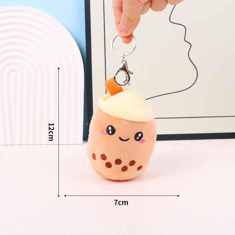 Fruit Bubble Tea Plush Keychain - Cute Gift Doll for Claw Machines & Weddings