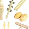 5 Pieces Musical Instruments Set Educational Toy Wooden Percussion Creative Natural Wood
