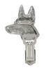 Pharaoh Hound, Kelb tal-Fenek – Brooch with a clip, holder for a start number – Design 01 | Art-Dog