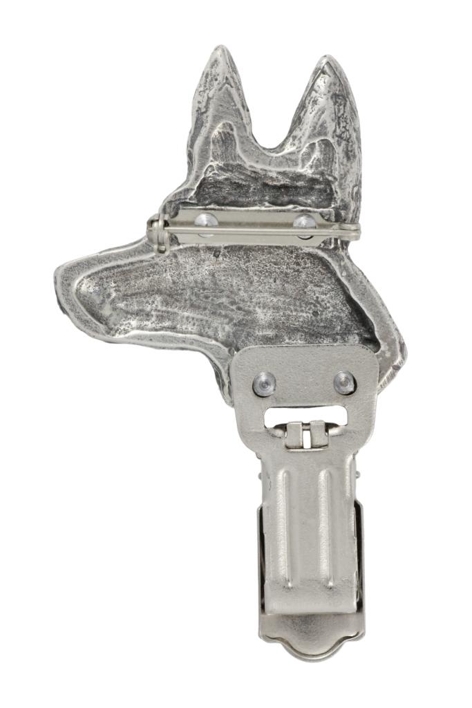 Pharaoh Hound, Kelb tal-Fenek – Brooch with a clip, holder for a start number – Design 01 | Art-Dog