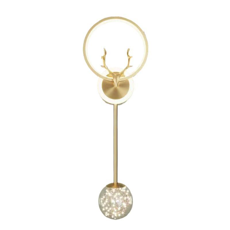 Nordic Deer Head Wall Lamp: Modern Minimalist Light for Bedroom, Corridor, Stair, or Living Room