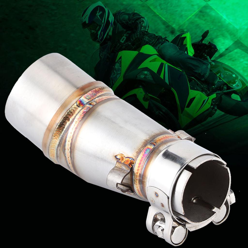 Motorcycle Slip On Exhaust Middle Link Pipe Adapter Connector for Z250 Ninja 250 13‑16