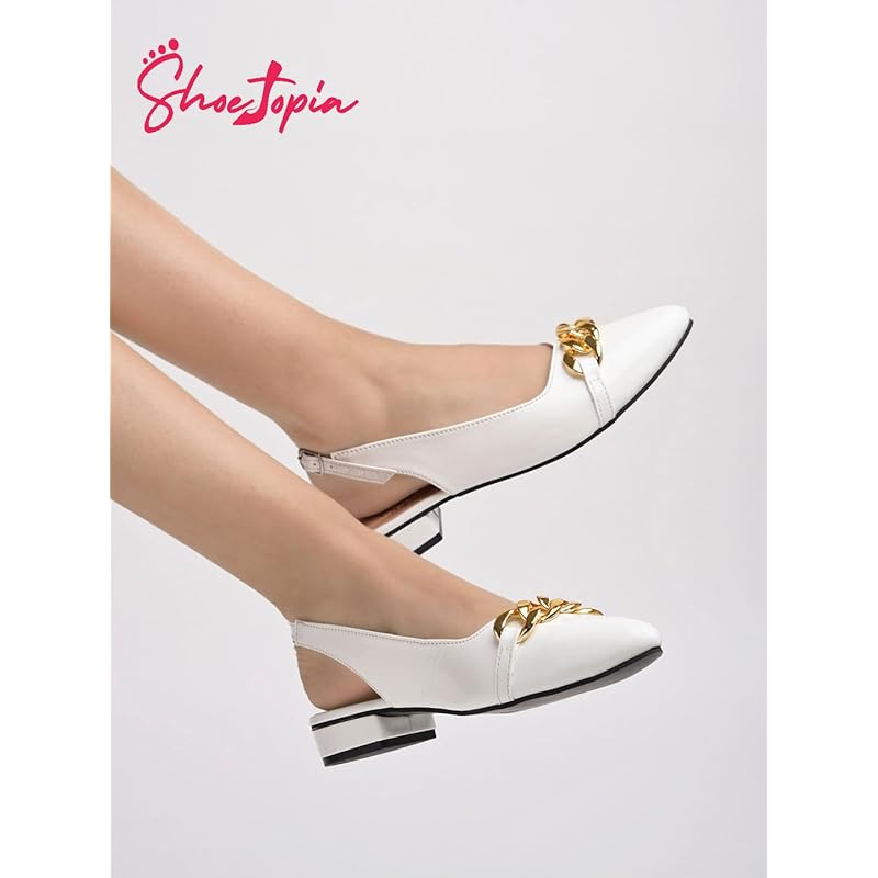 Shoetopia Pointed Toe Flat White Belly For Girls-Eu40 7 UK бронзовый