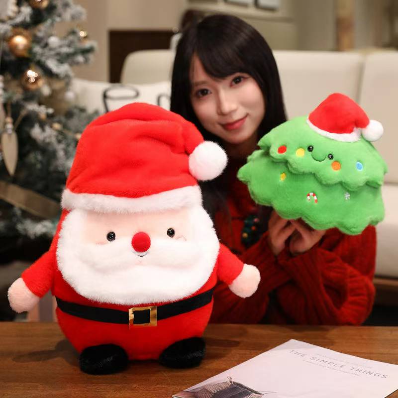 Latest Christmas Home Atmosphere Series Kawaii Stuffed Plush Toy Doll Cartoon Anime Cute Gift for Friends Holiday Gift Fun Doll