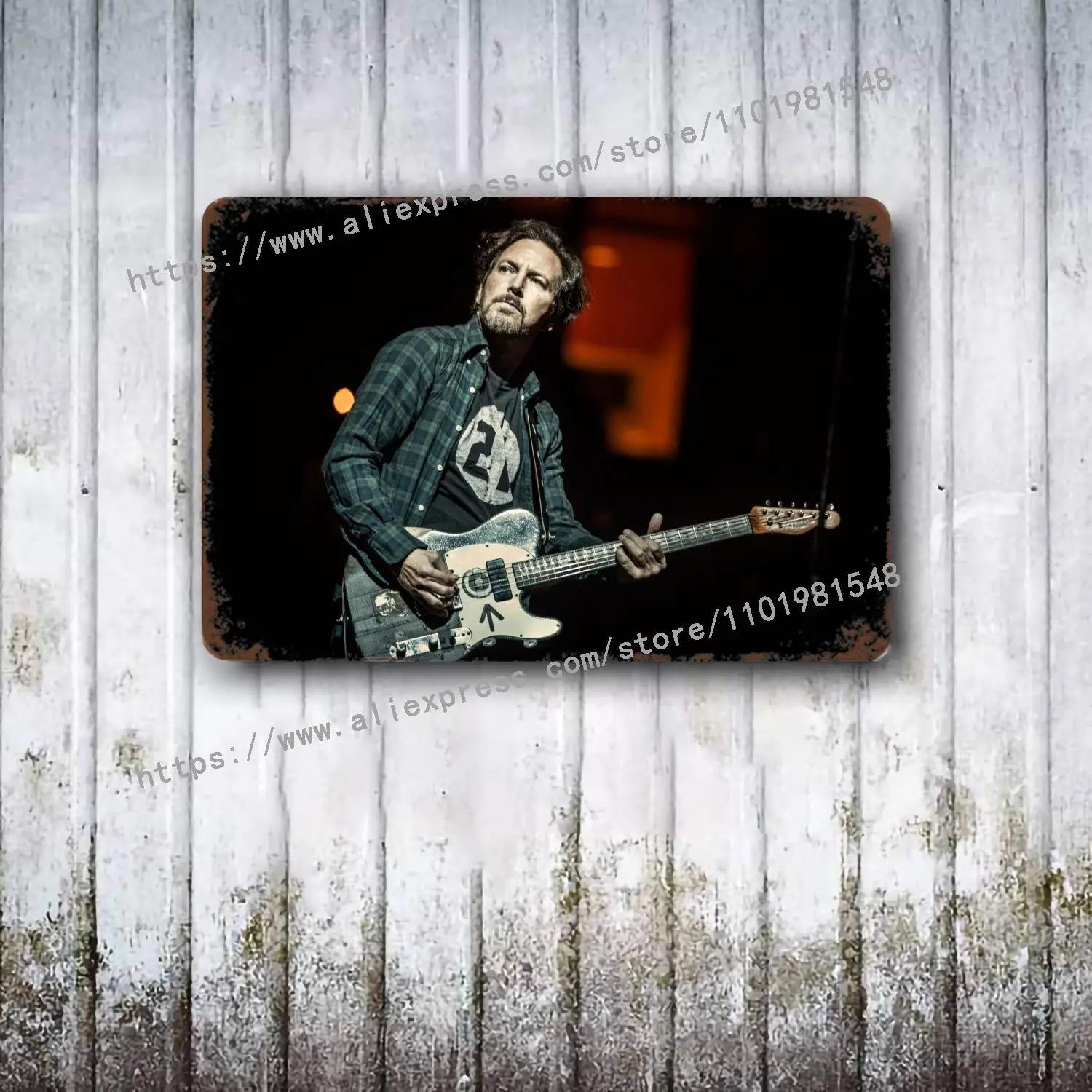 

Pearl Jam Band metal Decor Poster Vintage Tin Sign Metal Sign Decorative Plaque for Pub Bar Man Cave Club Wall Decoration 20x30cm（7.8x11.8inch）