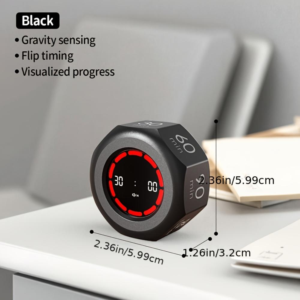 Visueller Schwerkraftsensor-Timer, Selbstdisziplin-Tracker, für Schülerhausaufgaben, Besprechungen, Fitness, Backen, Kochen, Wettkampf-Zeitmessung