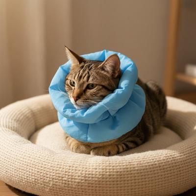 Adjustable Cat Anti Lick Collar Waterproof Pet Neck Protector Cat Recovery Cone  Small Puppy Cats
