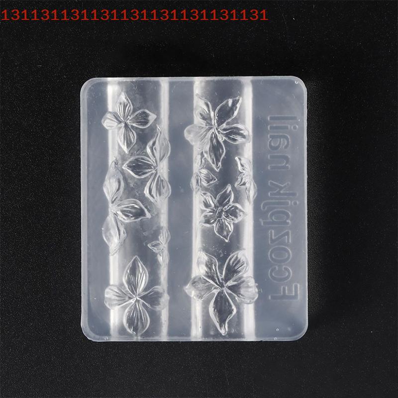 Clear Nail Carving Tool, 1/3Pcs Silicone 3D Mold, Lily & Hibiscus Flower Pattern, Hawaii Style Nail Art