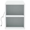 Vidaxl Ścienna Szafka Tv Z Led, Biała, 135X31X39,5 Cm