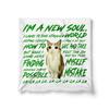 Aertemisi Meowl Cat Owl Funny Meme Pillow Cover Brainrot Gen Z Joke Meme New Souls Cushion Case Throw Pillow Cover