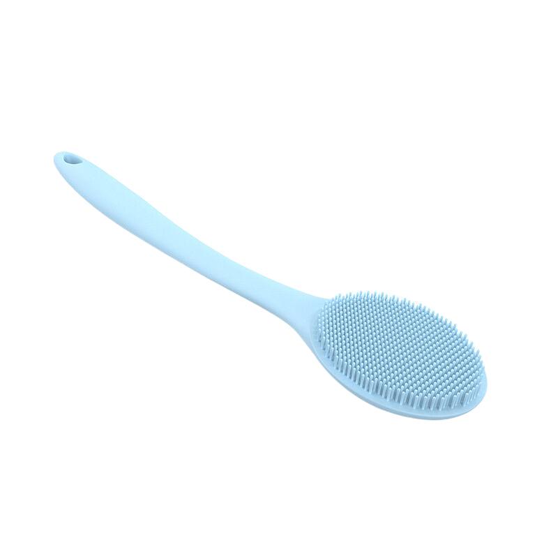 

Силиконовая щетка для спины с длинной ручкой, щетка для тела, легкая, удобная в использовании, для очистки и отшелушивания кожи синий