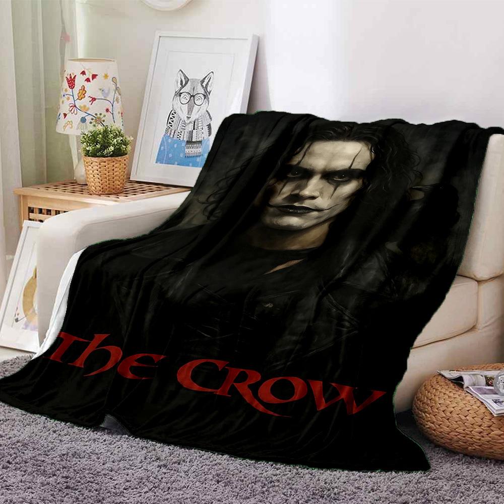

1pc The Crow Throw Blanket Soft Flannel, Cozy All Season Polyester Perfect for Home, Office 80cmx120cm