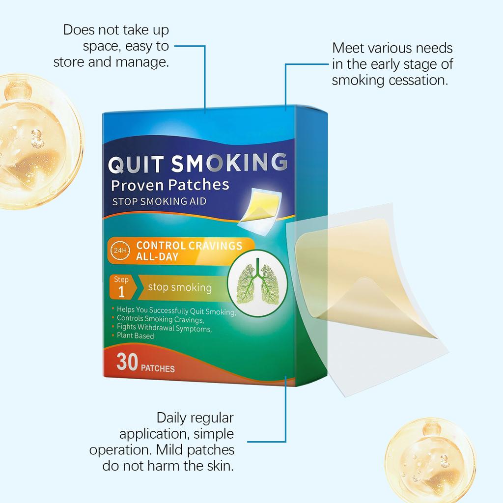 Kräuterberuhigungspflaster für Raucher zum gesunden Aufhören, pflanzliche Hilfspflaster.