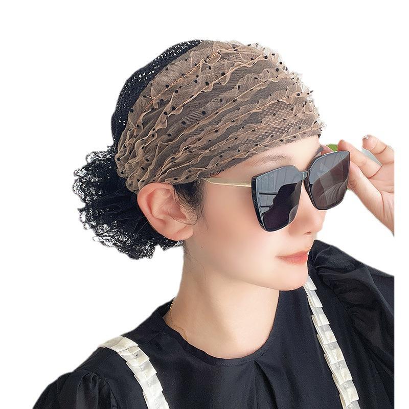 Eleganter Atmungsaktiver Weißer Spitzen-Netz-Kopfschal - Frühling/Sommer 2023