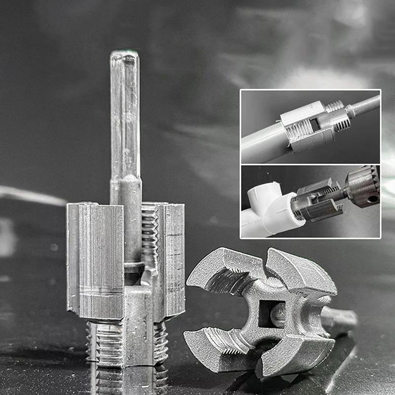Threading Tool for PVC Pipes, Internal External Pipe Thread Cutter, Compatible with Electric Drills