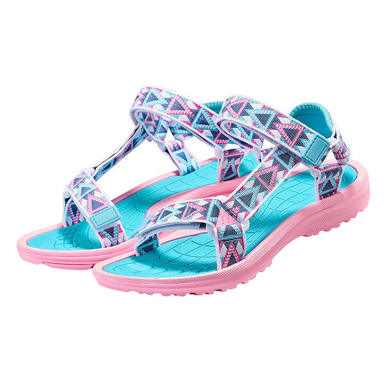 

Детские летние сандалии для девочек, розовые дышащие спортивные туфли для детей, сандалии для прогулок на пляже 38