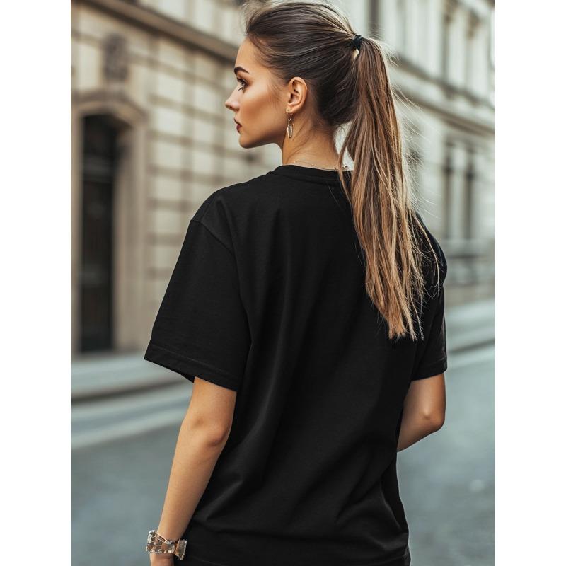 Czech Phrase Nervy V Pici Od Rana Letter Print T - Shirt Women'S Spring - Summer Short - Sleeve Crew - Neck Casual T - Shirt, Daily Leisure