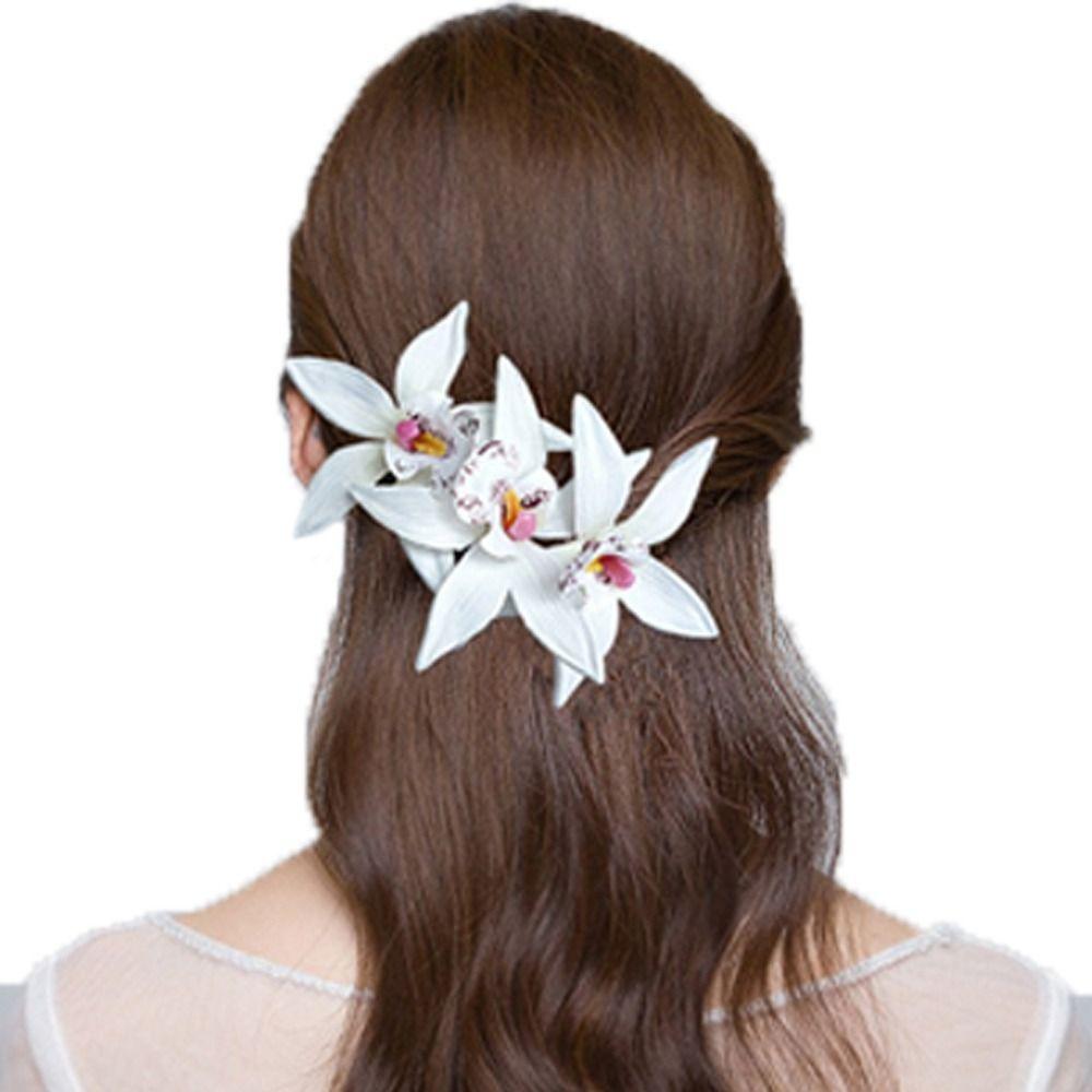 Böhmen Orchidee Entenschnabel Clip Blume Koreanischen Stil Haarnadeln Simulation Blume Haar Clip Gesicht Waschen