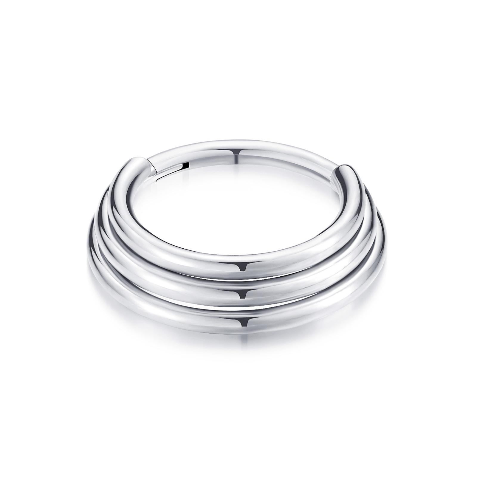 

Стильные многослойные кольца для носа с трех- и пятислойными конструкциями-колокольчиками, украшение для любителей пирсинга 10