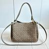 Cross-border First-layer Matte Cowhide Woven Parachute Bag Autumn and Winter Portable Bucket Bag Versatile Shoulder Messenger Women's Bag