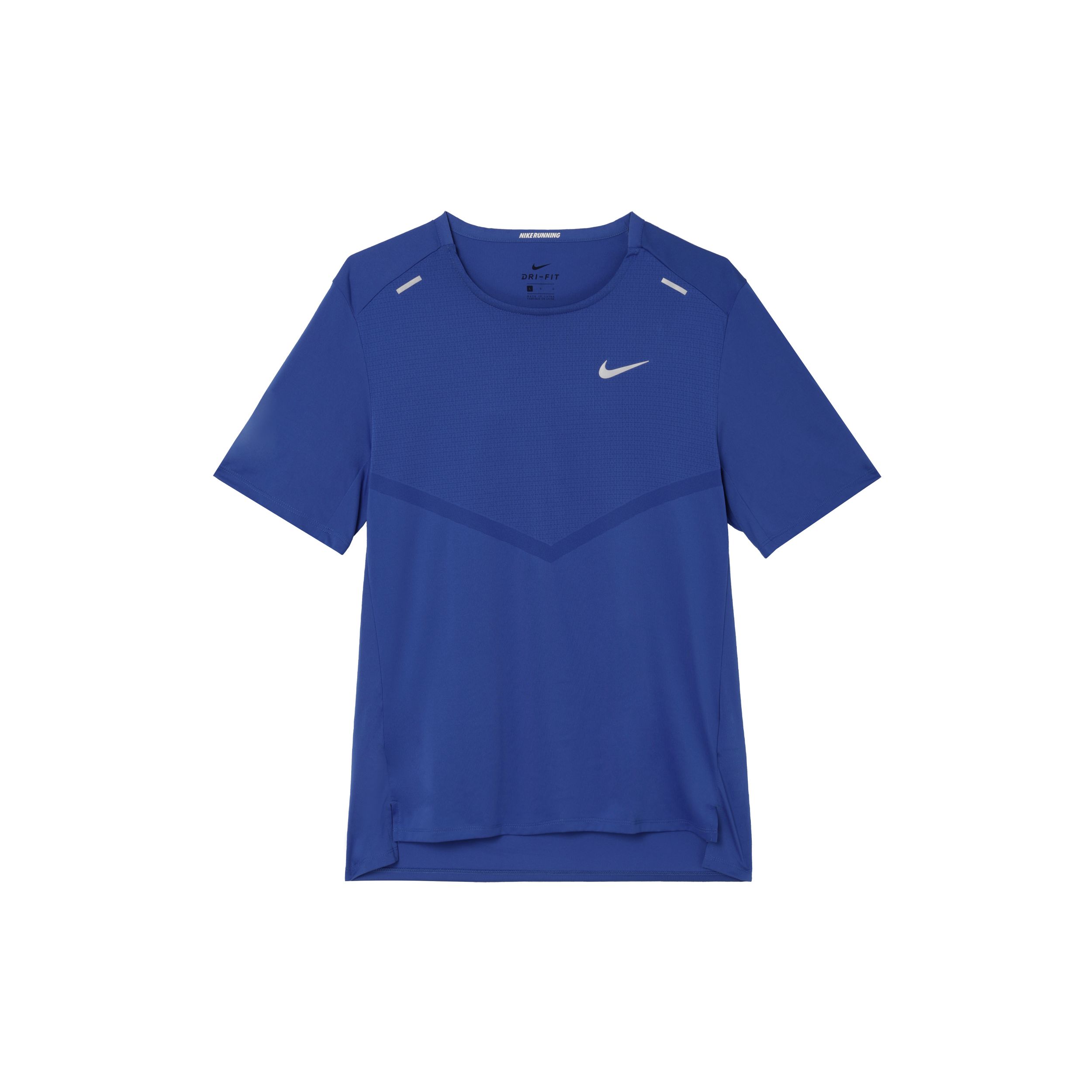 

Nike Dri-Fit Rise 365 Running Дышащая быстросохнущая повседневная футболка Dopamine с коротким рукавом Мужские топы Синяя CZ9185-481 M