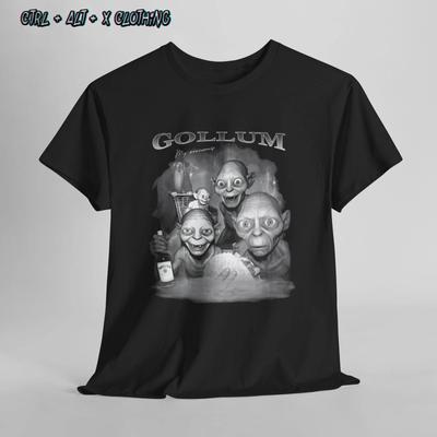 Juokingi Gollumo bootleg repo unisex marškinėliai, Žiedų valdovo marškinėliai, Viduržemė