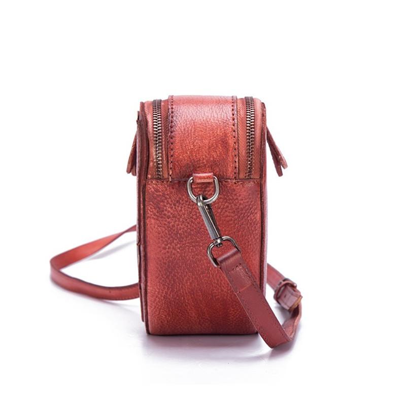 Pravá kůže ve tvaru srdce Dámské kabelky Vintage kabelky přes rameno Módní dámská večerní kabelka Crossbody Messenger kabelky Peněženka GZW