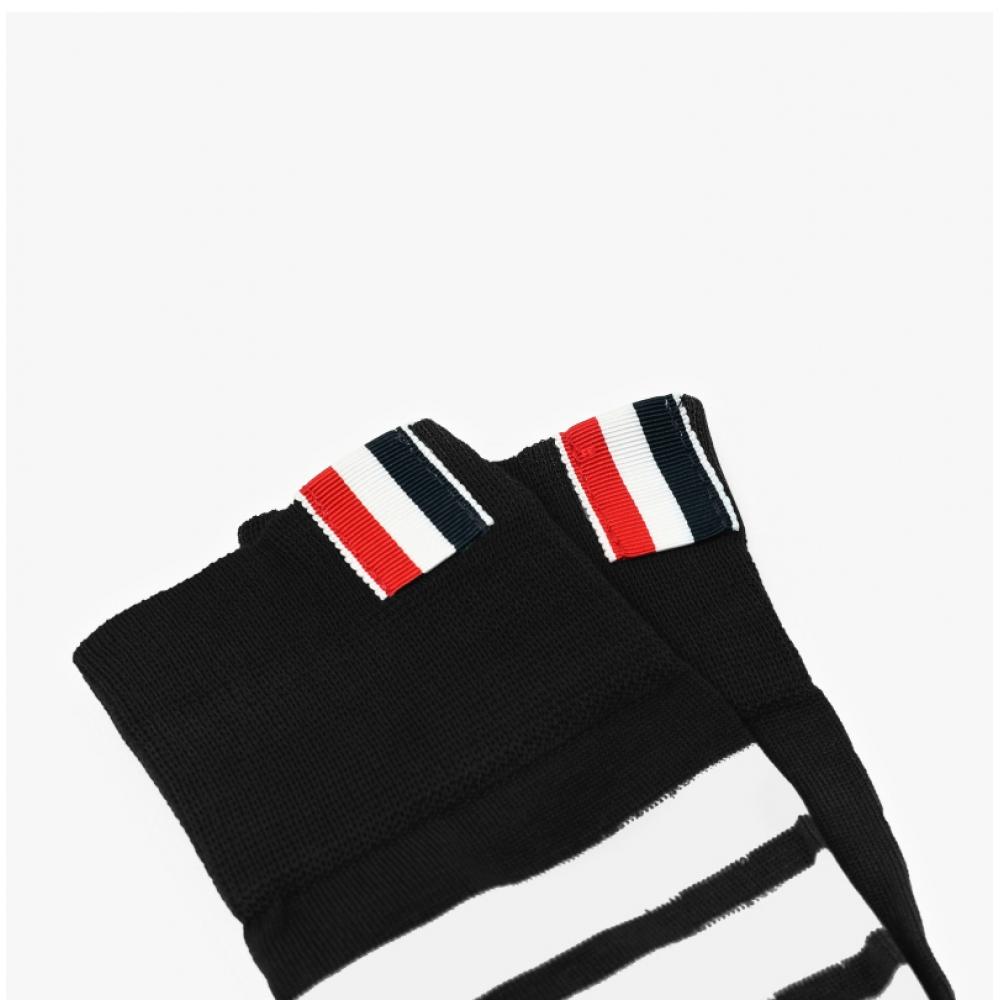 Tom Brown Mas023b 01690 001 4 Bar Stripe Three Line Tab Mid Calf Socks