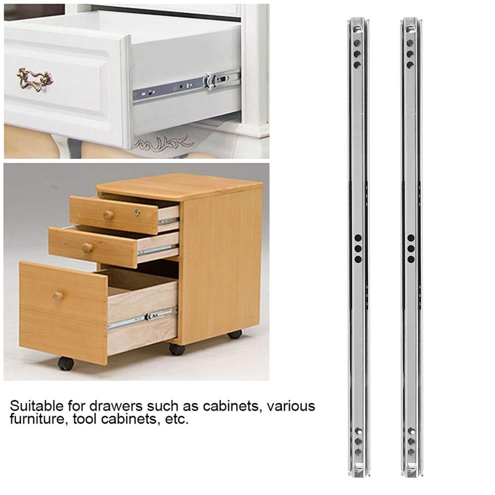 

2pcs 14 In Drawer Rail Two Way Ball Bearing Slide Hardware Drawer Slides Drawer