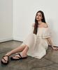 Laneonkyulleoseu Flow Shirred Long Skirt_Ivory