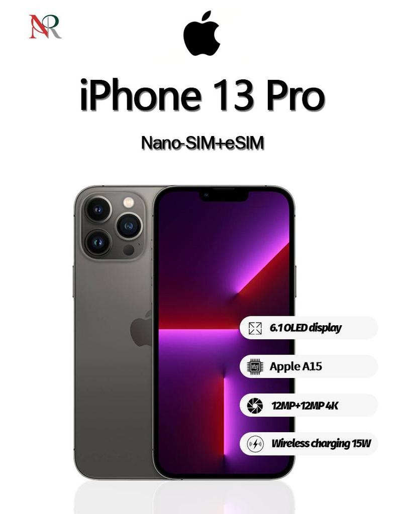 Apple IPhone 13 Pro wersja amerykańska obsługuje pojedynczą kartę SIM + eSIM smartfon Odnowione telefony