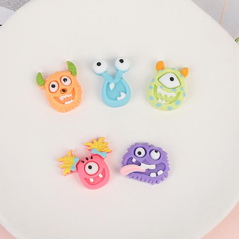 Handmade Cartoon Monster Resin Phone Case, Hair Clip & Hair Tie Accessories