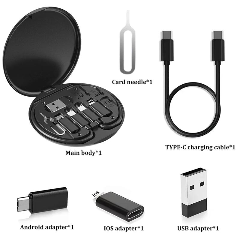Multi USB Type C To C 60W Charging Adapter Cable Kit USB C To Lighting Conversion Set USB A & Type C To Micro/Type C/Lighting