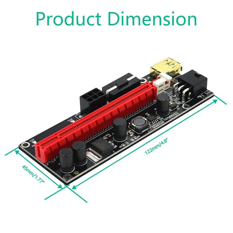 Newest 009 PLUS USB 3.0 Cable PCI-E  Card 009S PCI for press 1X to 16X tender Adapter Card  6 Pin GPU for B