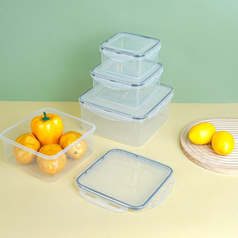 Kitchen Refrigerator Preservation Box, Household Square Plastic Box, Food Storage and Sealing Box