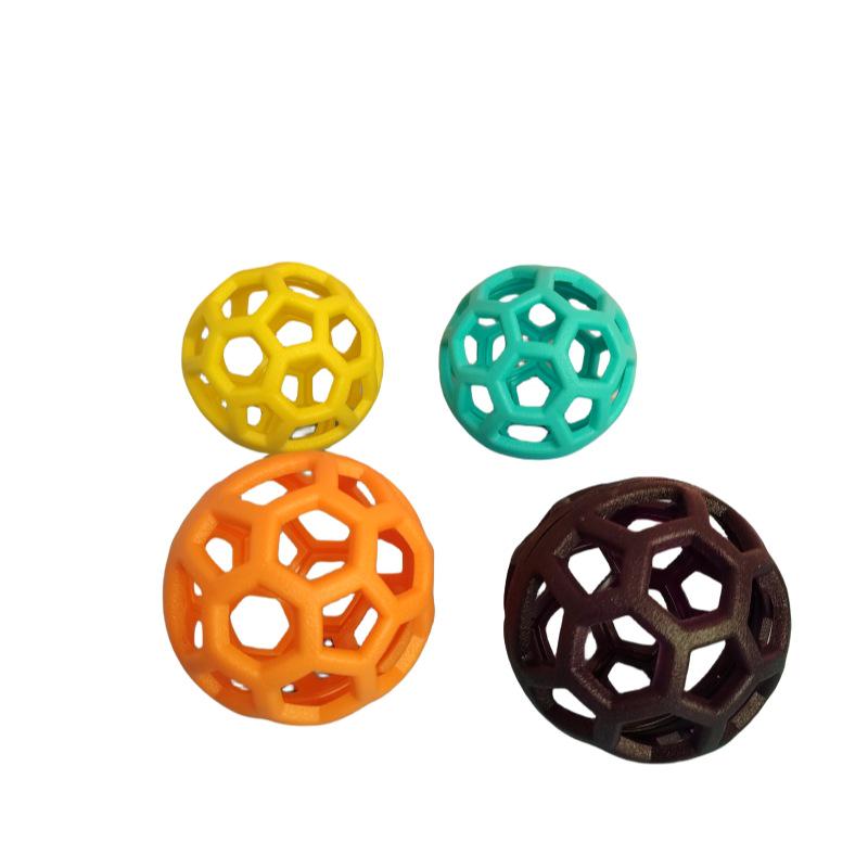 Durable Geometric TPR Pet Toy Ball for Dogs and Cats