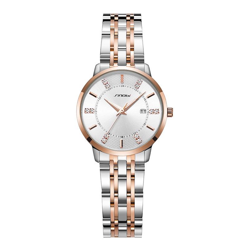Watch Women'S Simple Niche Light Luxury Quartz Watch Women'S Watch Calendar Steel Belt Watch 9895