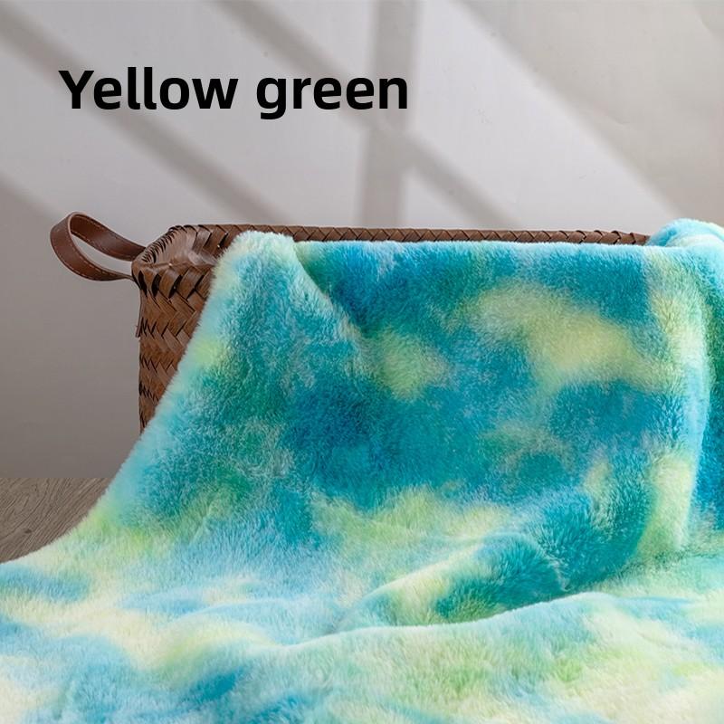 Rainbow Tie-Dye Plush Fabric By The Meter for DIY Toy Blanket Pillow Carpet Doll Sofa Hat Sewing Imitation Rex Rabbit Fur Cloth