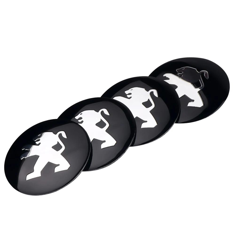 2026 Het Bilklistermärke 56mm Bilhjul Navkapslar Dekal Outo Emblem Bilstyling För Peugeot 208 2012~2018 308 201