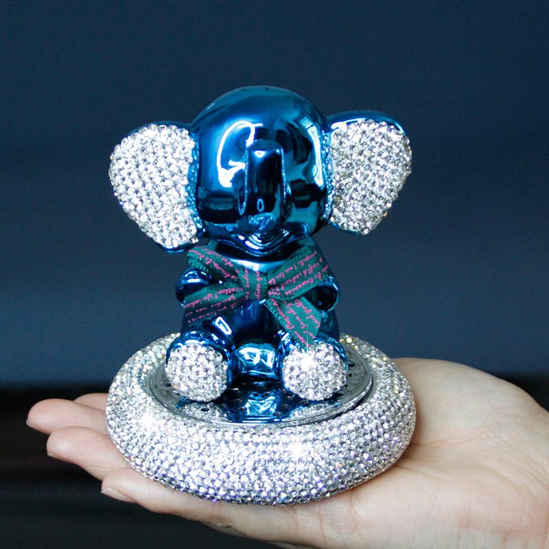 

Crystal Car Interior Decoration Ornament Cartoon Doll Elephant And Bear In-Car Center Console Deco Accessories Auto Perfume Gift