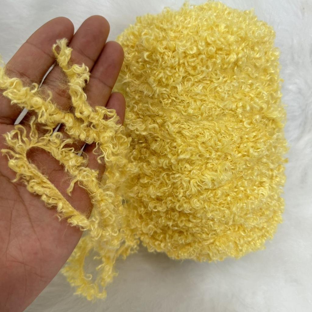 250G Curly Hair Teddy Curly Wool, Handmade Bag Jacket Wool Wool Woven Fleece Ball Doll DIY Knitting&Crocheting