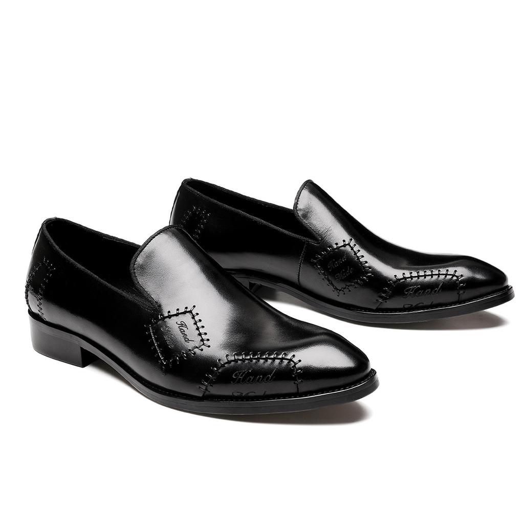 First Layer Cowhide Men'S Shoes Men'S Casual Leather Business Leather Shoes Handmade Lazy Men'S Loafers Men Shoes