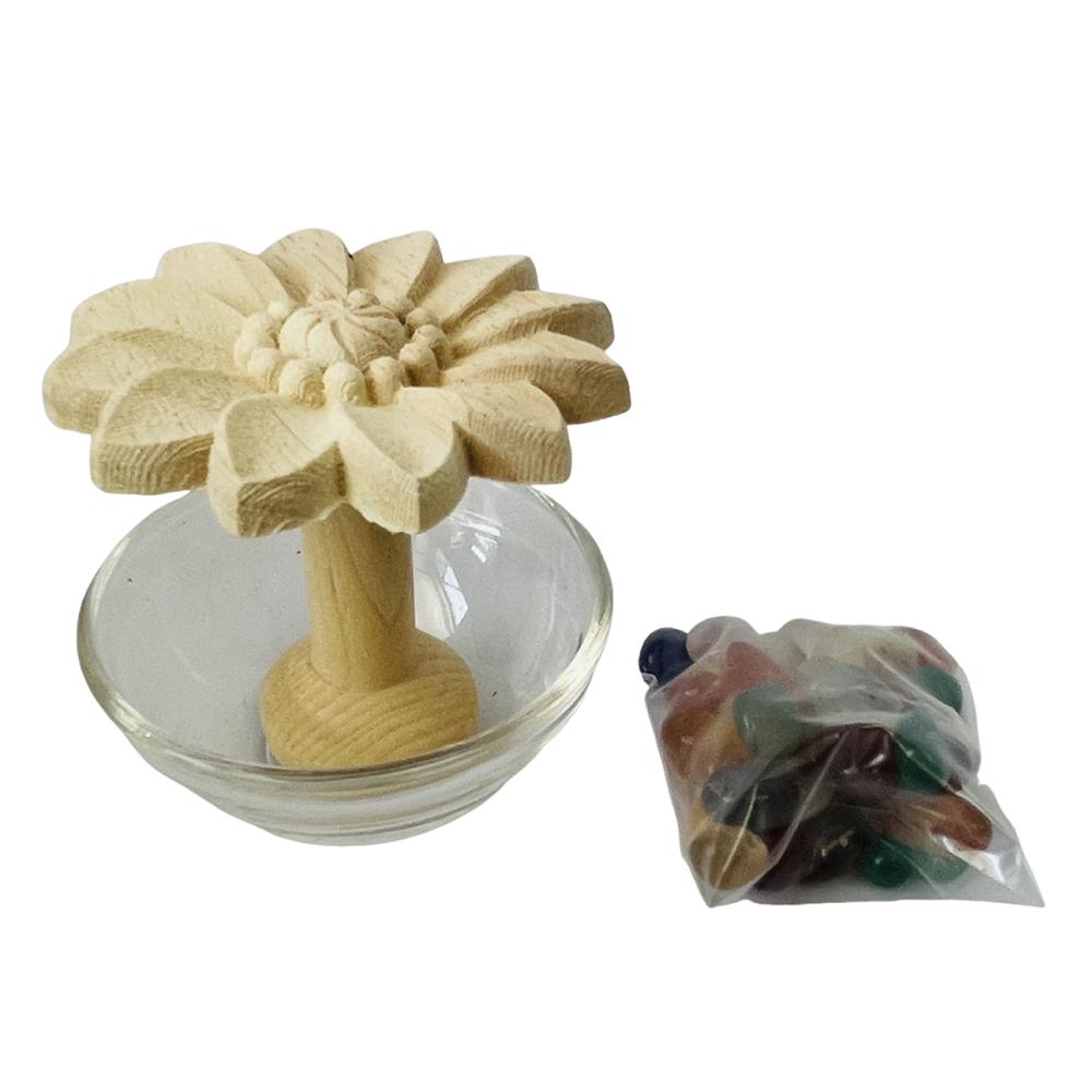 Refillable Wooden Daisy Essential Oil Diffuser DIY Essential Oils Containers  Home Decoration