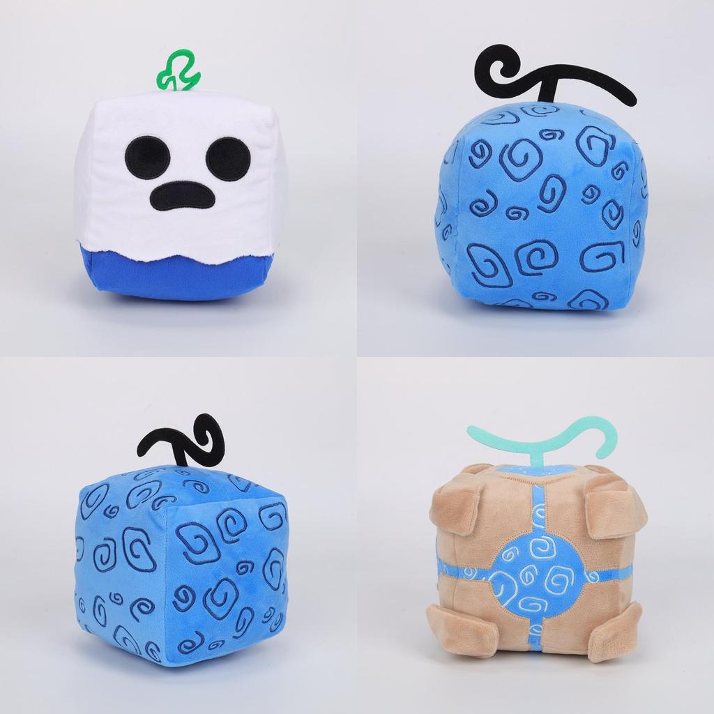 Blox Fruits Plush Toy In Purple Leopard Print Box Soft And Fuzzy Stuffed Animal For Kids 15cm Height