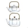 Resistant Borosilicate Glass Teapot With Removable Infuser Hand Blown Clear Kettle Stovetop