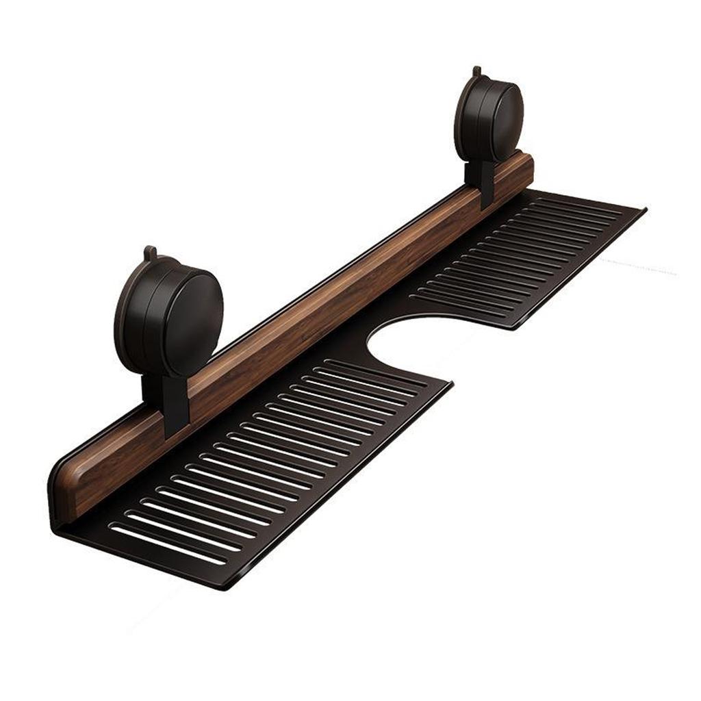 Tap Organiser For Bathroom Wall Mounted Walnut Shelf For Bedroom And Toilet Organization Caravans